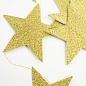 Гирлянда-подвеска Звезда, Золото, с блестками, 200 см, 7 см*20 шт, 1 упак.