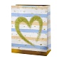 Пакет подарочный, Ванильное сердце, Дизайн №4, с блестками, 24*18*8,5 см, 1 шт.