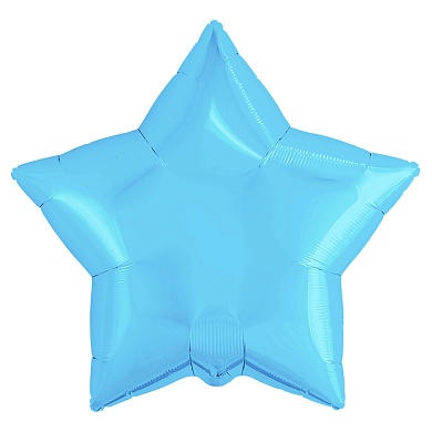 Шар (30''/76 см) Звезда, Холодно-голубой, 1 шт. в упак.
