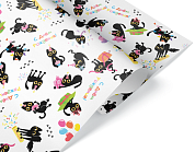 Упаковочная бумага (0,7*1 м) С Днем Рождения! (котики с подарками), 10 шт.