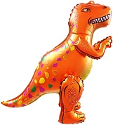 Шар 3D (25''/64 см) Фигура, Динозавр Аллозавр, Оранжевый, 1 шт. в упак.