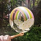 Шар (20''/51 см) Сфера 3D, Deco Bubble, Радуга, Прозрачный, Кристалл, 1 шт.
