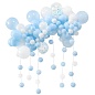 Гирлянда из воздушных шаров, Набор №1, Голубой микс, Макарунс, 98 шт. в упак.
