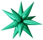 Шар (26''/66 см) Фигура, Звезда составная, Зеленый, 1 шт. в упак.