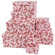 Набор коробок Бантики, Розовый, 28,5*18,5*12 см, 9 шт. 
