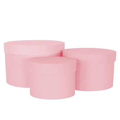 Набор коробок Цилиндр, Розовый, 20*10 см, 3 шт. 