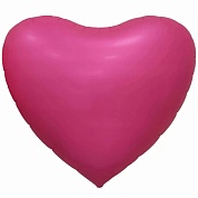 Шар (70''/178 см) Сердце, Розовый, Сатин, 1 шт. в уп.