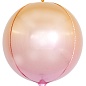Шар (24''/61 см) Сфера 3D, Розовый, Градиент, 1 шт.