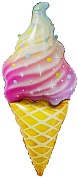 Шар с клапаном (13''/33 см) Мини-фигура, Искрящееся мороженое, Градиент, 1 шт.