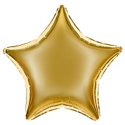 Шар (18''/46 см) Звезда, Светлое золото, 1 шт. 