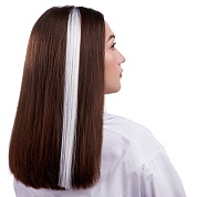 Цветные пряди для волос, на заколке, 5 гр., Белый, 50*3,3 см, 2 шт. 