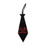Карнавальный галстук, Хэллоуин, Черный/Оранжевый, 29,5*9,5 см, 1 шт. 