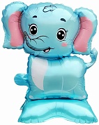 Шар 3D (22''/56 см) Фигура на подставке, Слоненок, 1 шт.