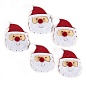 Набор оформительский Дед Морозы, фетр, Красный/Белый, 6 см, 5 шт.