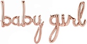 Набор шаров-букв (16''/41 см) Мини-Надпись "Baby Girl", Розовое Золото, 1 шт. в упак.