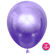 Шар (12''/30 см) Фиолетовый, лайт, хром, 50 шт.
