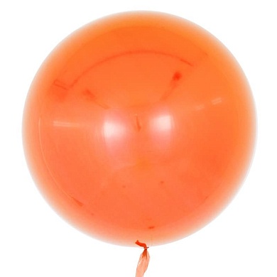 Шар (18''/46 см) Сфера 3D, Deco Bubble, Оранжевый, Глянец, 10 шт.