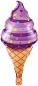 Шар с клапаном (17''/43 см) Мини-фигура, Мороженое, Вафельный рожок, Сиреневый, 1 шт.