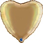 Шар (18''/46 см) Сердце, Золото, Голография, 1 шт.