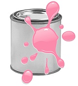 Краска для печати на воздушных шарах, Розовый, флюор, 0,87 л.