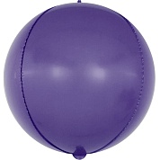 Шар (24''/61 см) Сфера 3D, Макарунс, Фиолетовый, 1 шт.