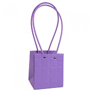 Пакет для цветов, Стеганый квадрат, Фиолетовый, 11,5*10,5*13 см, 1 шт.