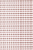 Занавес Сердца, Розовое Золото, Металлик, 100*200 см, 1 шт.