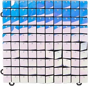 Декоративная панель Пайетки, Жемчужный перелив, 30*30 см, Голубой, Перламутр, 1 шт.