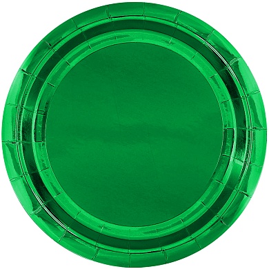 Тарелки (9''/23 см) Зеленый, Металлик, 6 шт.