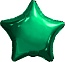 Набор шаров (9''/23 см) Мини-звезда, Зеленый, 5 шт. в уп. 