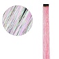 Цветная прядь для волос, Дождик, на заколке, 11 гр., Ярко-розовый, 50*3,2 см, 1 шт. 