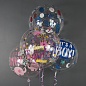 Шар (18''/46 см) Сфера 3D, Deco Bubble, Рождение Мальчика, Прозрачный, Кристалл, 1 шт. в упак. 