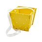 Декоративный ящик Кашпо, Белые точки, Желтый, 10*11*9 см, 1 шт.