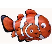 Шар (14''/36 см) Мини-фигура, Рыба-клоун, Оранжевый, 1 шт.