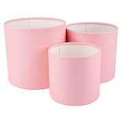 Набор коробок Цилиндр (б/к), Розовый, 21*21 см, 3 шт. 