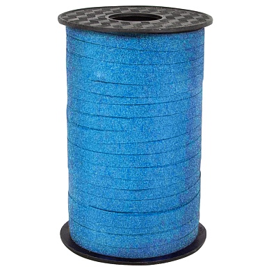 Лента полипропиленовая (0,5 см*100 м) Синий, Глиттер, 1 шт.