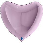 Шар (36''/91 см) Сердце, Сиреневый, 1 шт. в уп.