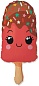 Шар (33''/84 см) Фигура, Счастливое эскимо, Красный, 1 шт.