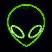 Световая фигура Инопланетянин, 19,5*22 см. Зеленый, 1 шт.