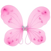Крылья, Бабочка, Розовый, с блестками, 48*37 см, 1 шт. 