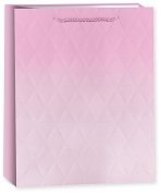 Пакет подарочный, Нежные ромбы, Дизайн №4, Градиент, 41,5*30*12 см, 1 шт.