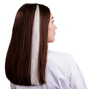 Цветная прядь для волос, Флуоресцентная, 5 гр., Белый, 50*3,2 см, 1 шт. 