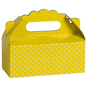 Набор коробок, Белые точки, Желтый, 19*9*8 см, 10 шт.