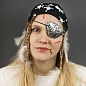 Карнавальный набор, Пират (бандана, повязка на глаз, серьга), Красный/Серебро, 1 шт. 